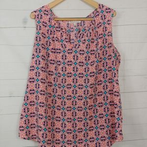 Daniel Rainn Sleeveless Medallion Top Sz 2x